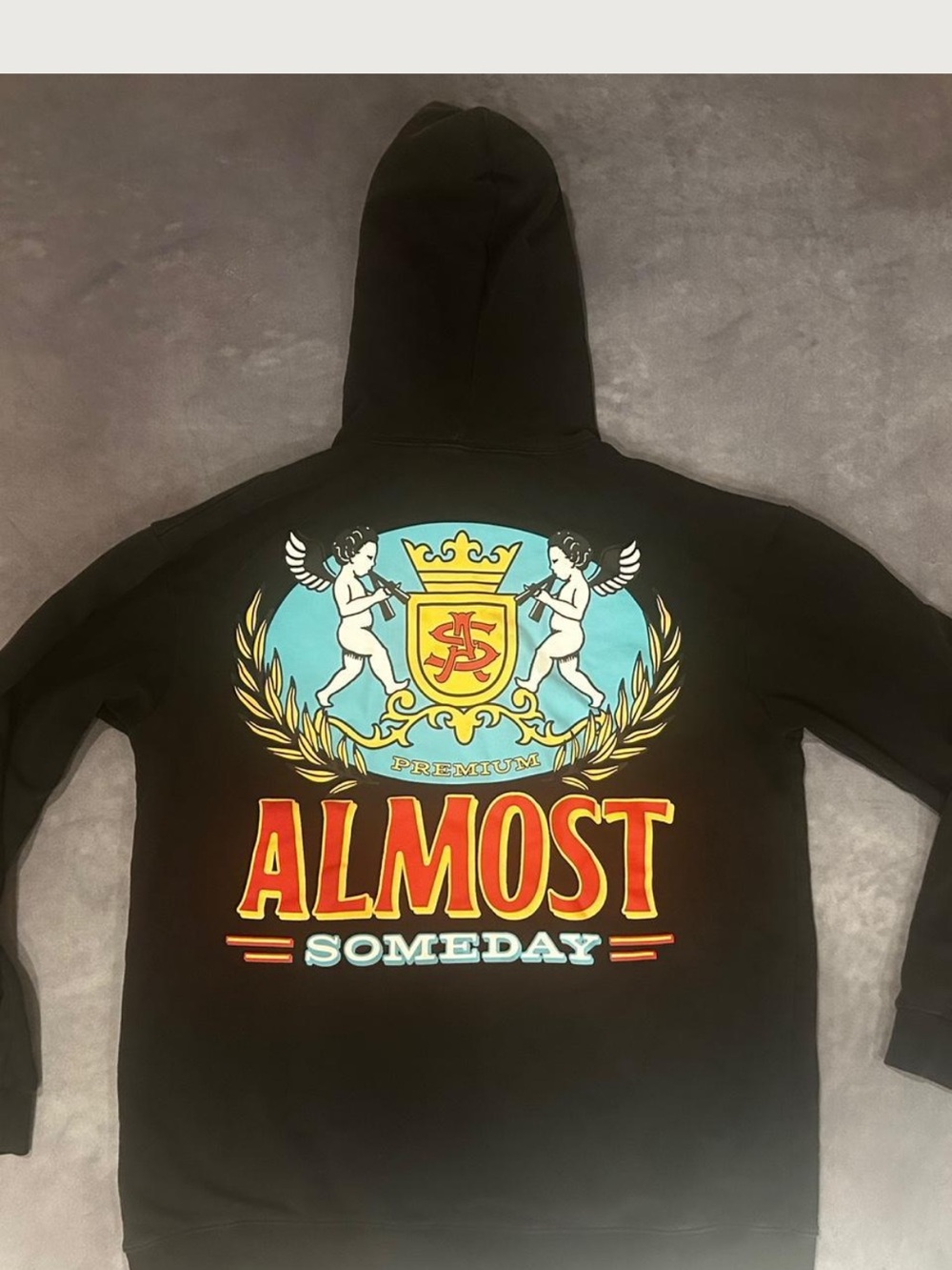 Almost Someday Hoodie in Black – Men's Pullover - Picture 8 of 8